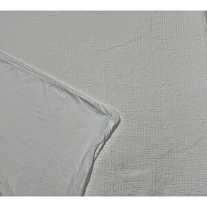 Nestwell Queen Sized White Cotton Duvet Cover Textured Diamond Luxury Bedding